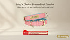 Personalized Leather Dog Collar Leash / Free Custom Pet ID Necklace for Small Large Dogs Pug