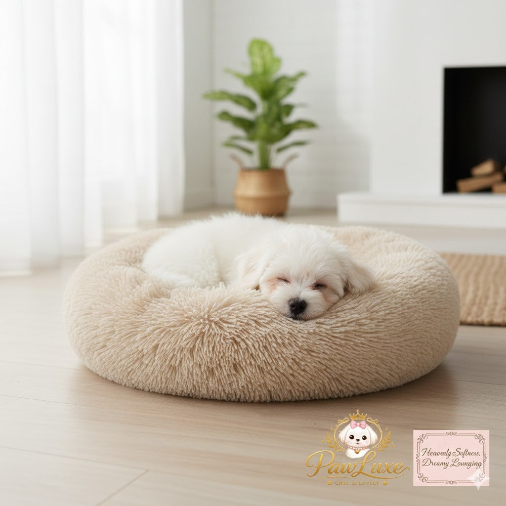 Premium Plush Round Pet Bed for Dogs & Cats – Soft, Warm, All-Season Comfort