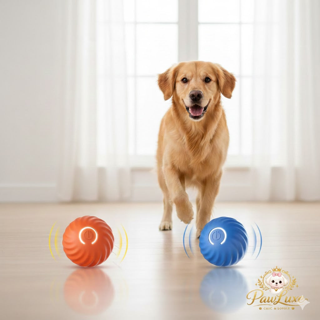 Smart Automatic Dog Toy Ball – Interactive & USB Rechargeable