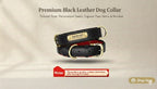 Personalized Leather Dog Collar Leash / Free Custom Pet ID Necklace for Small Large Dogs Pug