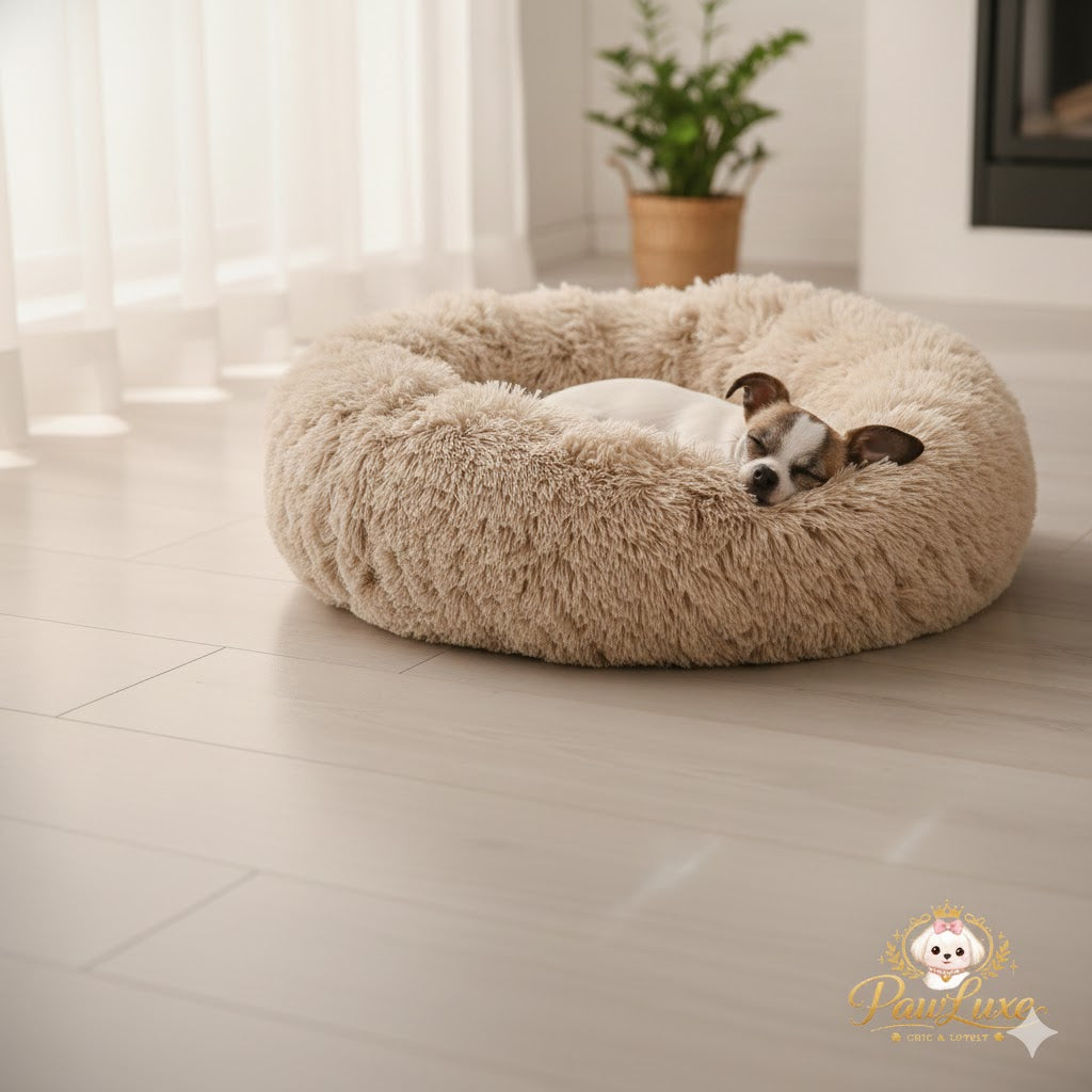 Premium Plush Round Pet Bed for Dogs & Cats – Soft, Warm, All-Season Comfort